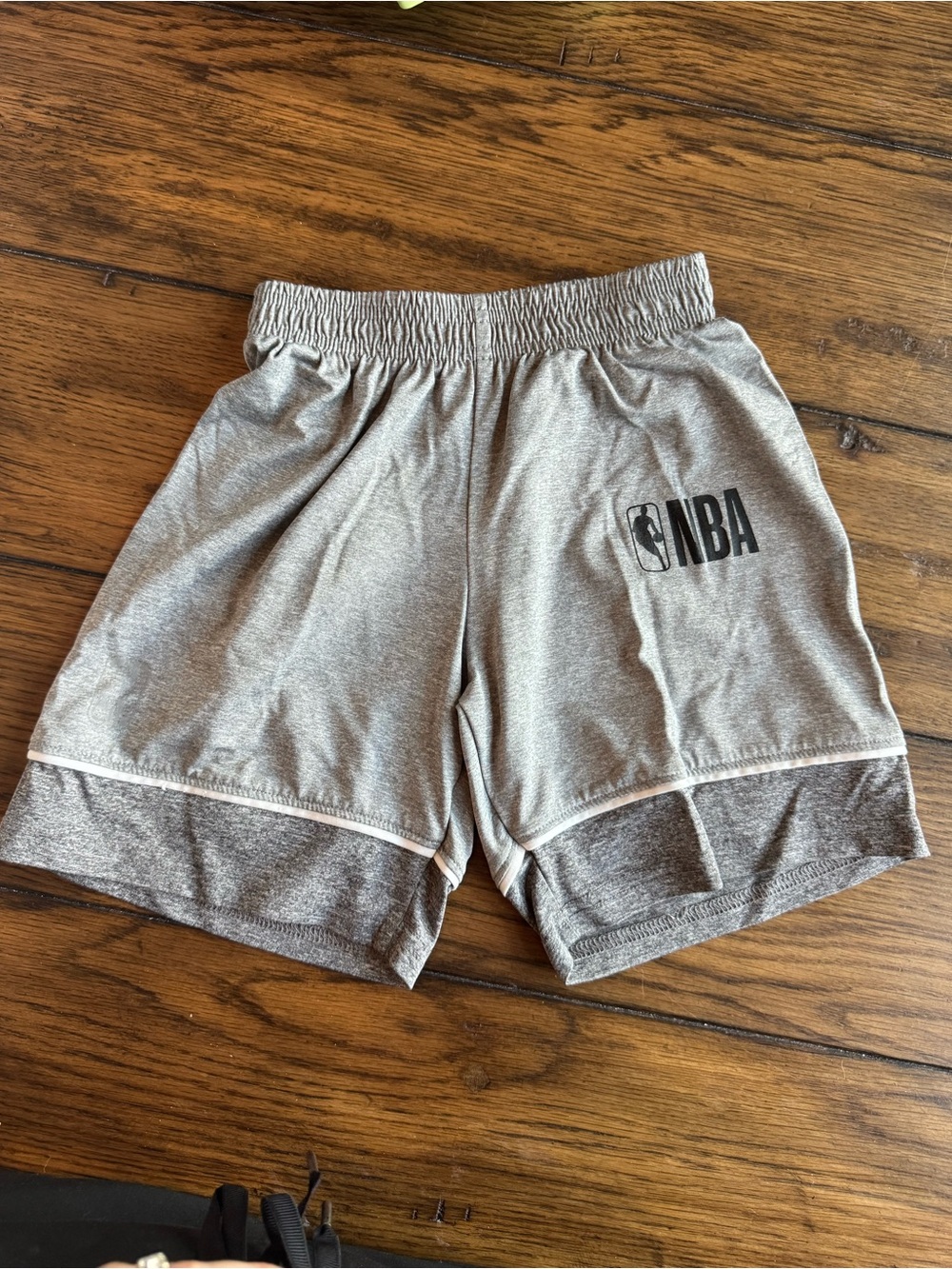 NBA Light Gray Two-Layer Athletic Shorts
